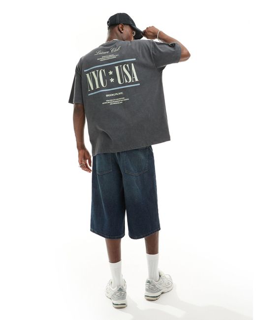 ASOS Gray Oversized Heavyweight T-shirt