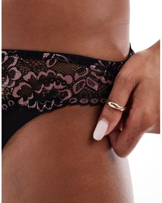 Ann Summers Black Sexy Lace Planet Thong