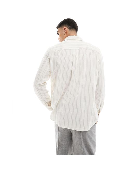 SELECTED White Long Sleeve Shirt for men