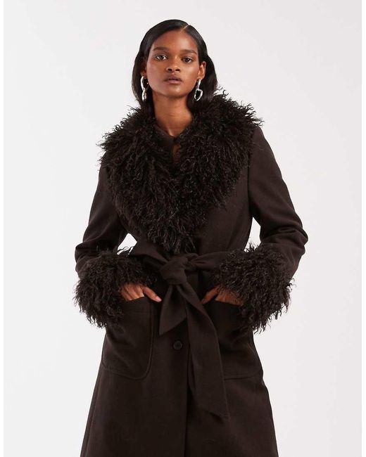 & Other Stories Brown Belted Midaxi Coat
