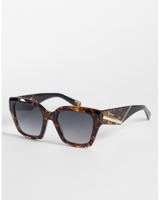 Missoni Sunglasses Brown Missoni Square Sunglasses With Dark Shaded Lenses