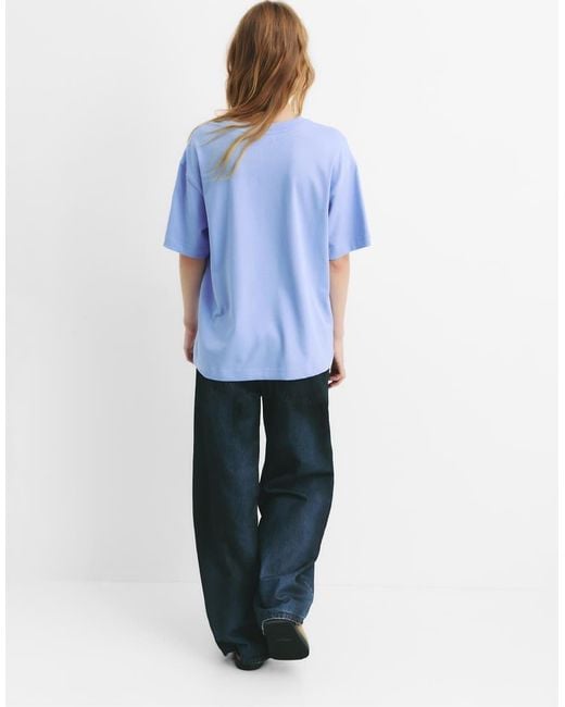 Pull&Bear Blue Oversize T-shirt