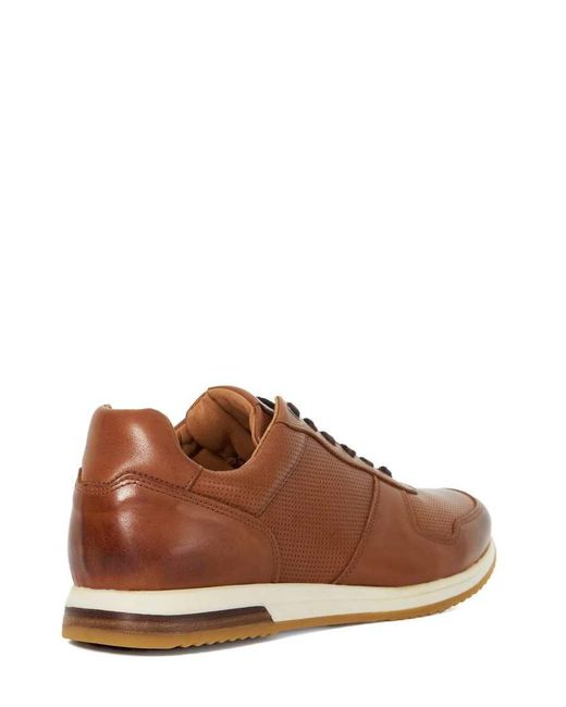 Dune Brown Wide Fit Trilogy Wf Trainers for men