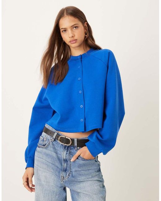 ASOS Blue Interlock Cardigan
