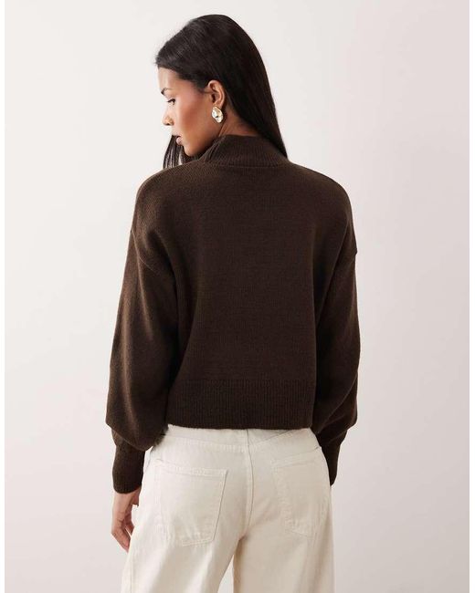 ASOS Natural High Neck Sweater