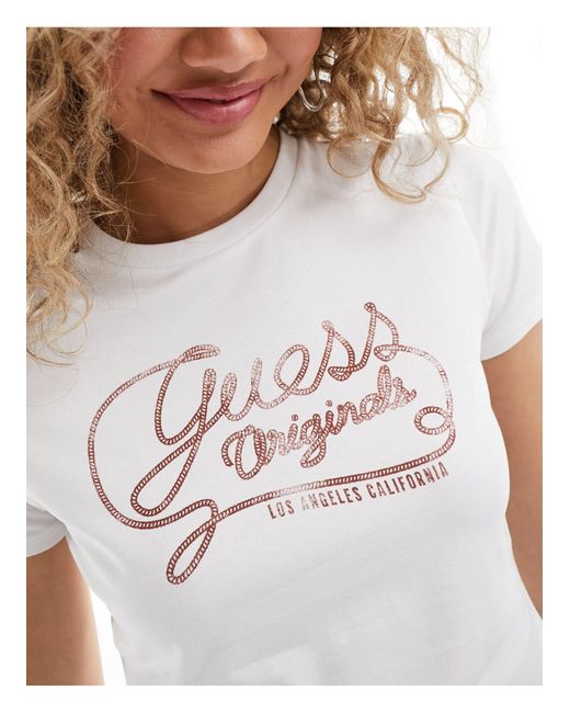 Guess White Baby Tee