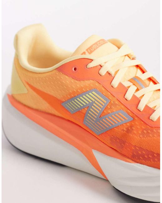 New Balance Gray Fuelcell Rebel V5 Mens Running Trainers for men