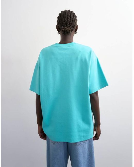 TOPSHOP Blue Premium Interlock Oversized Tee