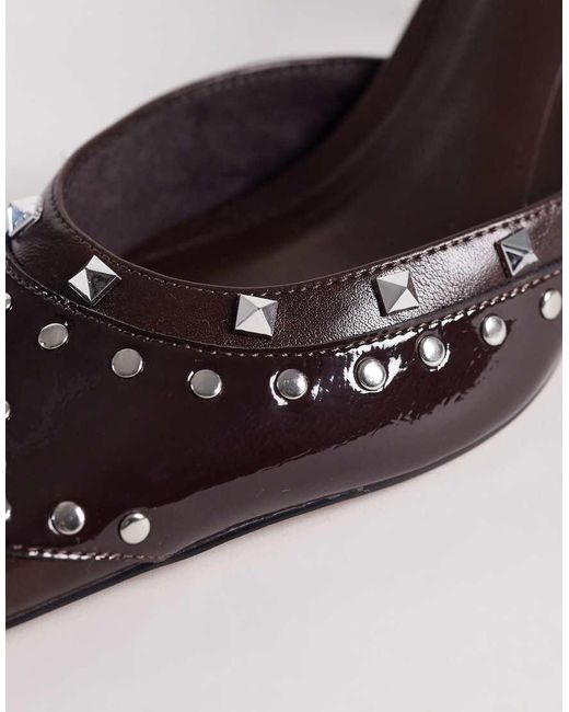 ASOS Multicolor Sammie Studded Western Chisel Toe Heeled Mules