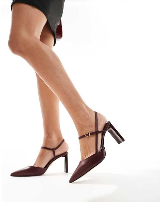 ALDO White Darabriver Slingback Heeled Shoes