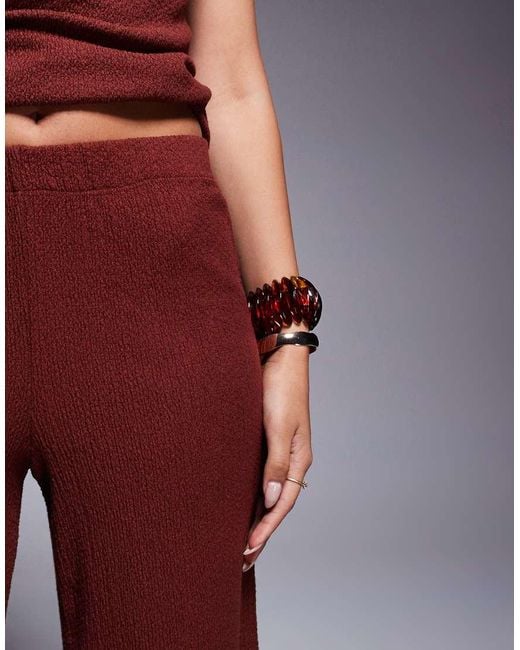 River Island Textured Wide Leg Trouser Co-ord
