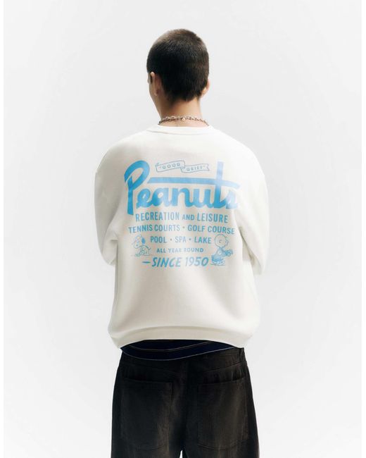 Pull&Bear – sweatshirt in White für Herren