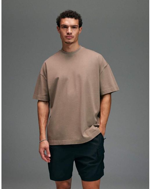4505 Gray Icon Heavyweight Cotton Oversized T-shirt With Quick Dry Finish for men