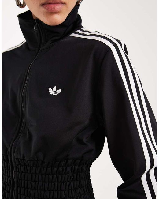Adidas Originals Black Smocked Firebird Track Top