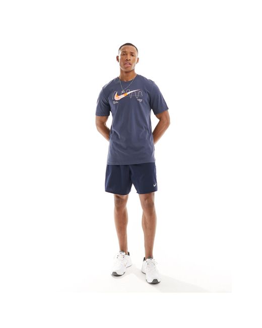 Nike – dri-fit iykyk – t-shirt in Blue für Herren