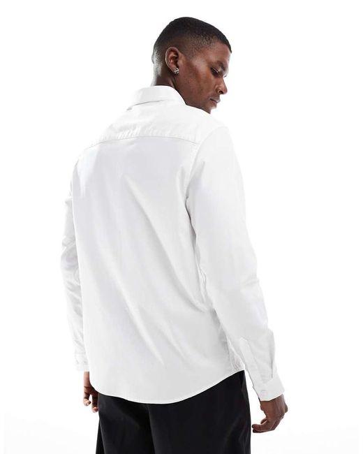 Camicia Elegante Regular Fit di ASOS in White da Uomo