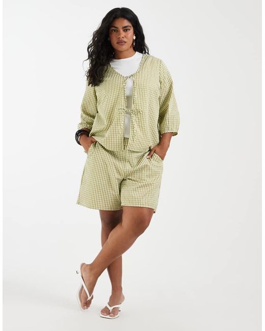 Vero Moda Green Tie Front Top Co-ord