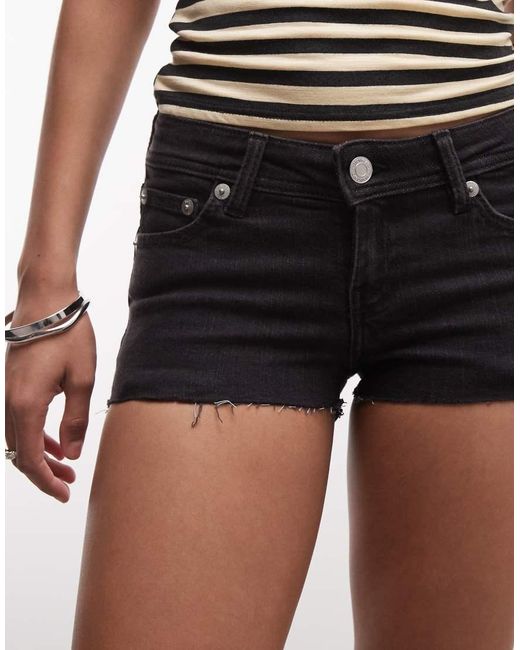 Monki White Denim Hotpant Shorts
