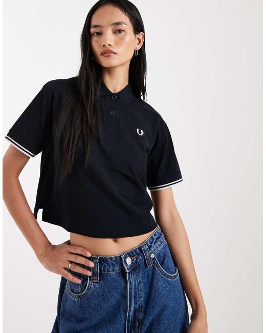 Fred Perry Blue Tipped Sheer Short Sleeve Polo Shirt