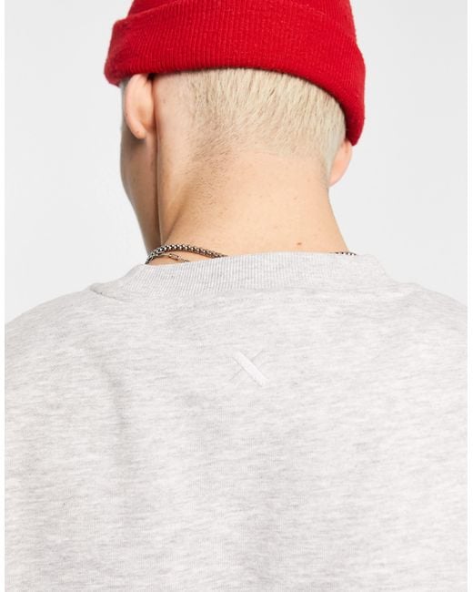 Collusion White Sweatshirt for men