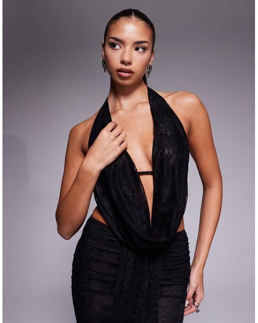 murci black dress ONYX DRESS LACE KEYHOLE MAXI DRESS IN BLACK – Murci main image 1
