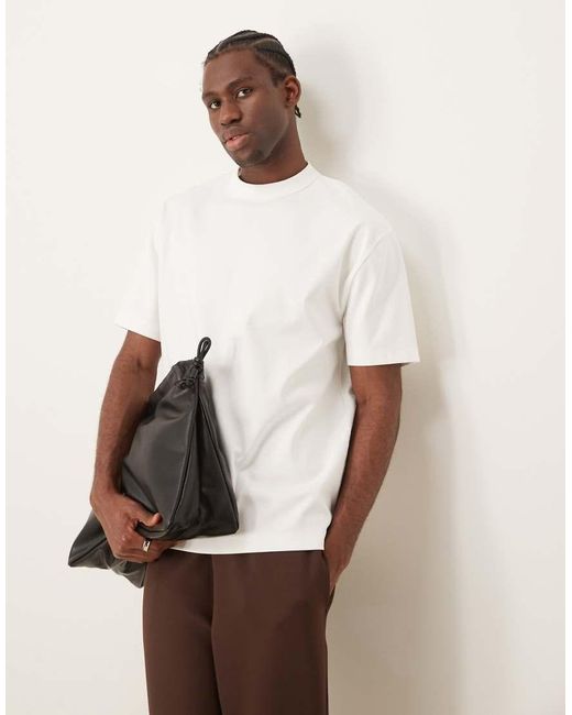 ASOS White Premium Interlock Relaxed T-shirt 300gsm for men