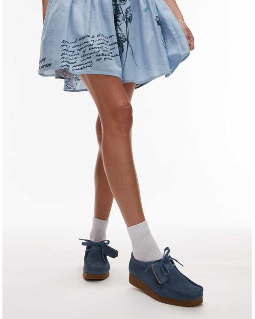 Wallabee Evo di Clarks in Blue