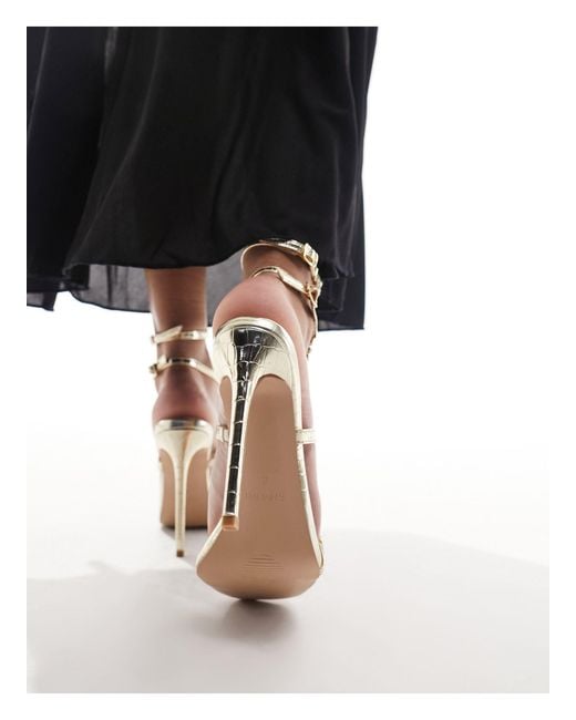 SIMMI Black Simmi London Beau Heeled Gladiator Sandals With Embellished Buckles