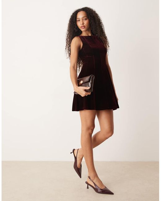 Mango Black Velvet Mini Shift Dress