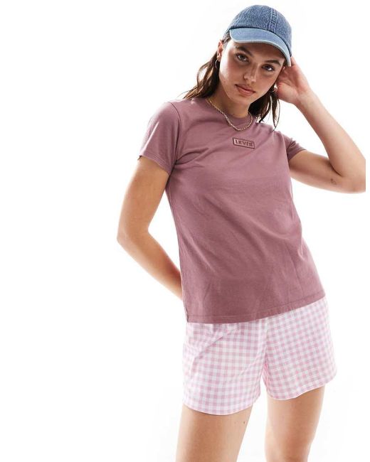 Levi's Pink Perfect Shine Box Tab Logo T-shirt