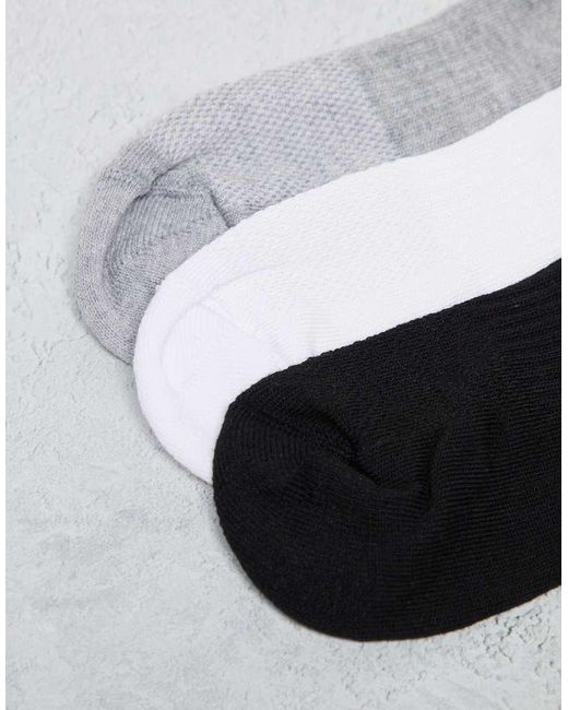 The North Face White Simple Dome 3 Pack Logo Socks