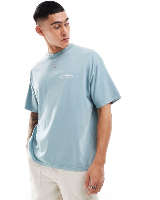 T-shirt oversize à logo - sarcelle Good For Nothing pour homme en coloris Blue