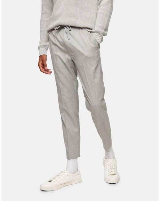 Topman – elegante jogginghose mit engem schnitt in Gray für Herren
