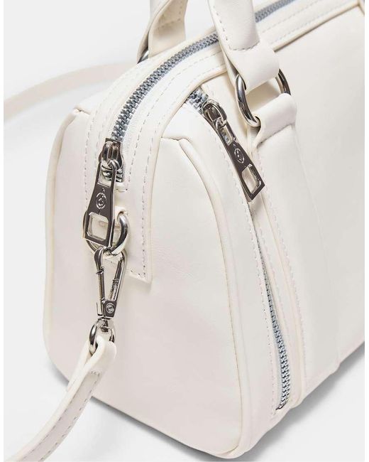 Stradivarius Natural Crossbody Bag With Zip Details