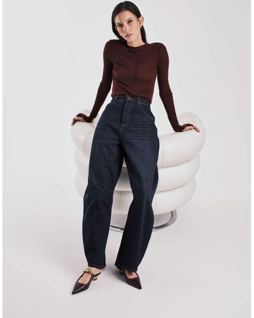 JW PEI Blue Helena Mules With Metal Detail