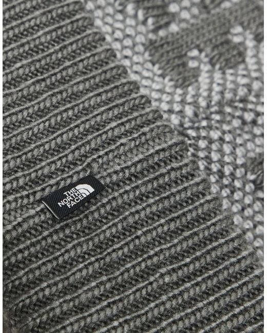 Bonnet à logo rétro et pompon The North Face en coloris Gray