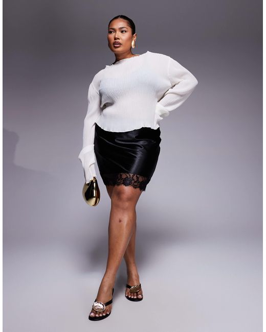 ASOS Gray Asos design curve – minirock aus satin