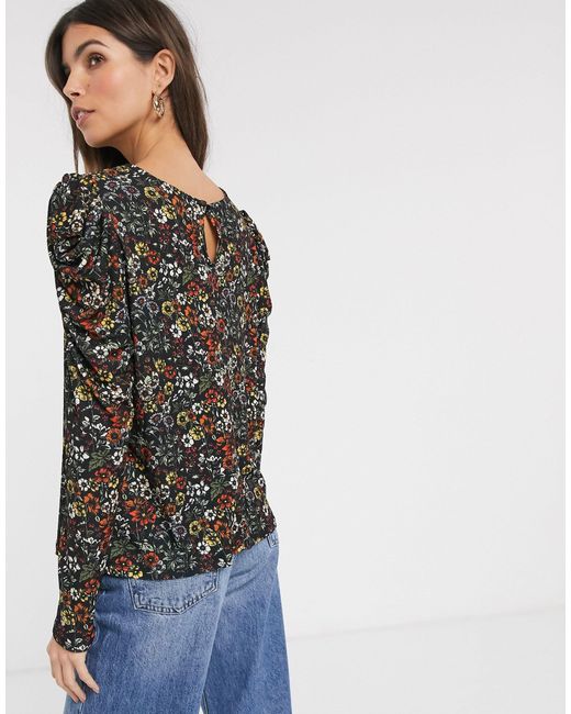 warehouse red leopard print blouse
