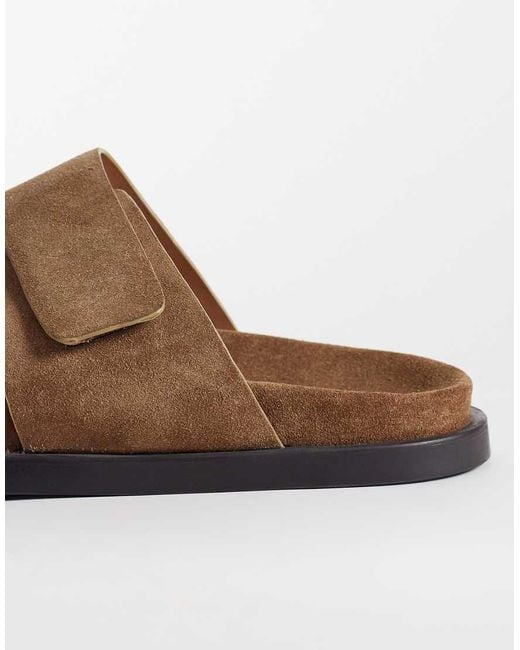 ASOS Brown Two Strap Sandals for men