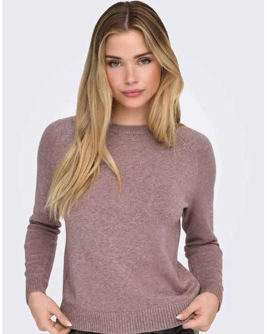 ONLY Purple Knitted Pullover