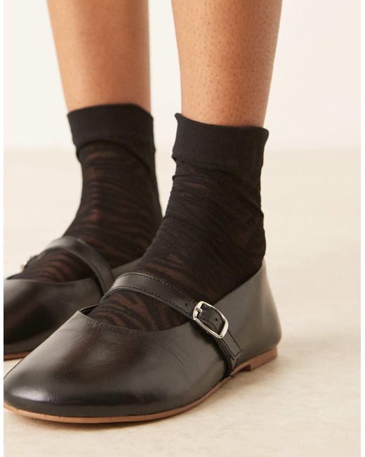 ASOS Black Sheer Tiger Ankle Socks
