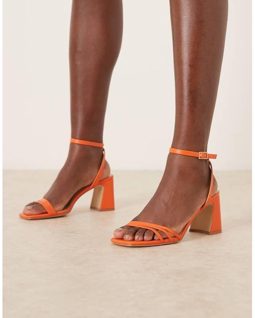 Raid Brown Kittey Block Heeled Sandals
