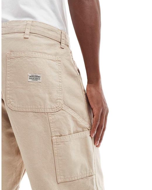 Jack & Jones Losse Timmermans Shorts in het Natural voor heren