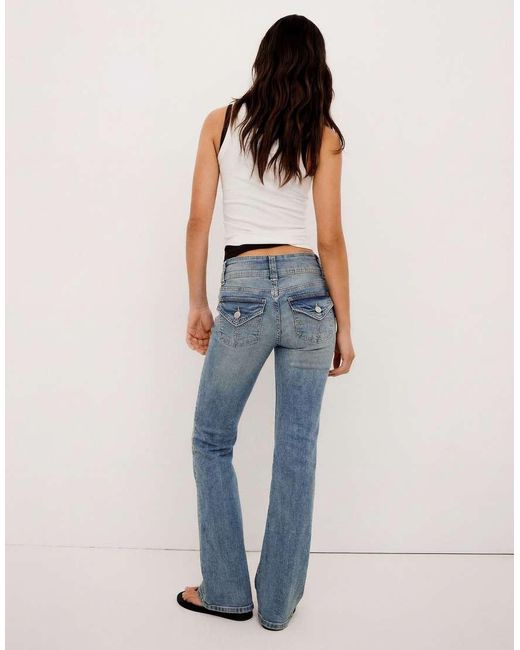 Bershka Blue Bootcut Jeans