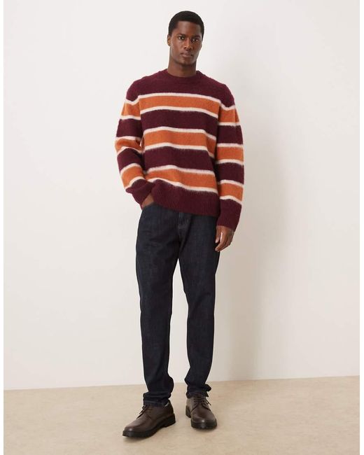 ARKET Red Stripe Crew Neck Jumper for men