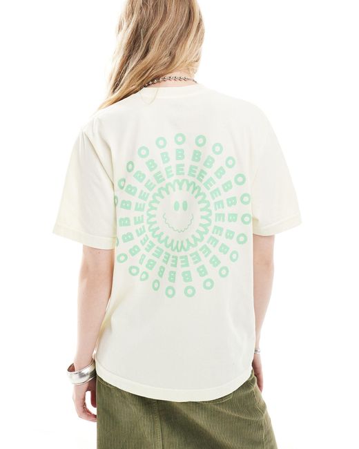 Camiseta hueso con estampado Obey de color Green