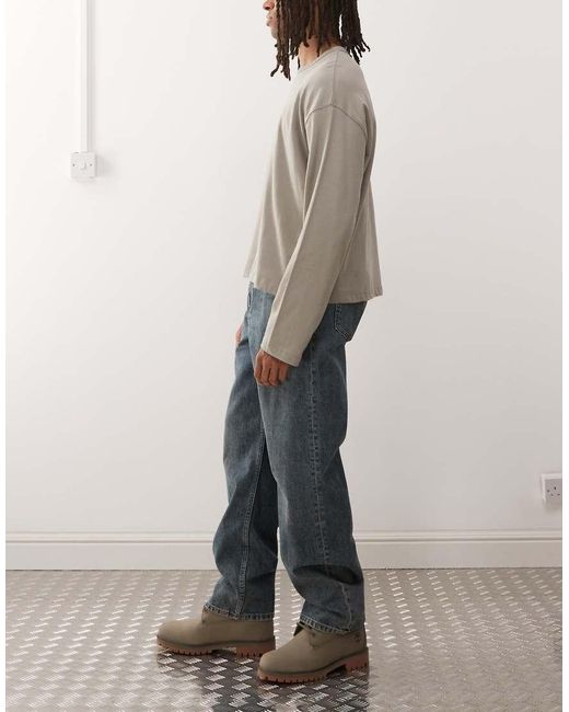 Weekday Natural Galaxy Loose Fit baggy Jeans for men
