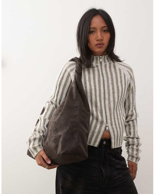 Borsa Da Spalla Extra Larga di Weekday in Brown