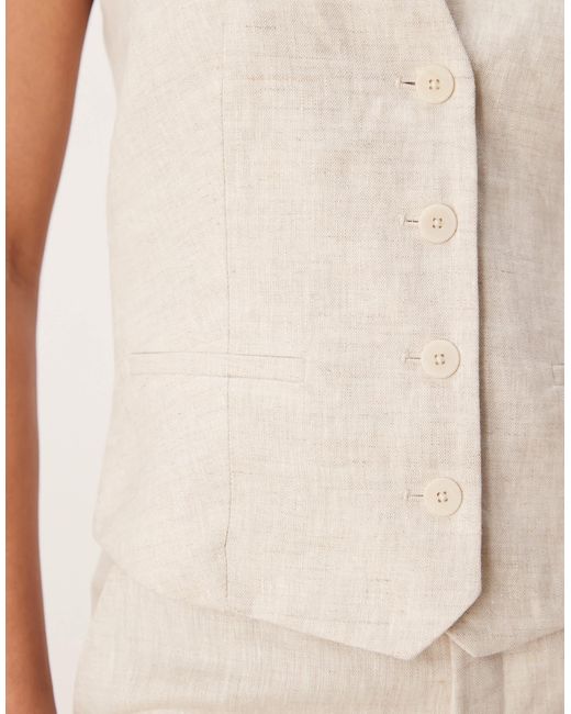 Mango Gray Linen Waistcoat Co-ord
