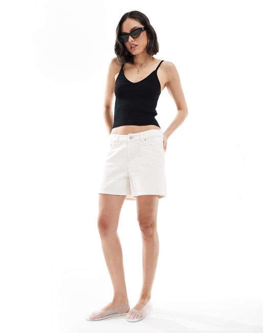 JJXX White Denim Mom Shorts
